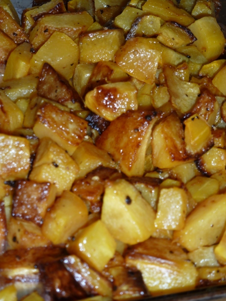 Roasted Carnival Squash Cubes